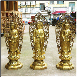 純銅西方三圣銅像