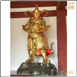 廠(chǎng)家雕刻韋陀菩薩銅像