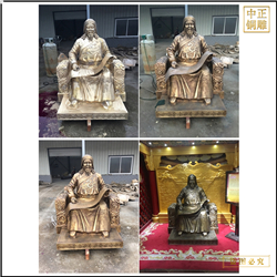 蒙古族忽必烈人物雕塑鑄造